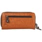 Womens Stone Mountain Tooled Leather Double Zip Around Wristlet - image 3