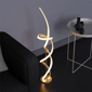 Infibrite Golden 59in. Swirl LED Stepless Dimming Floor Lamp - image 3