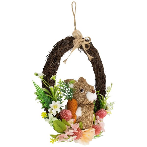 Northlight Seasonal Floral Grapevine & Bunny Easter Wreath