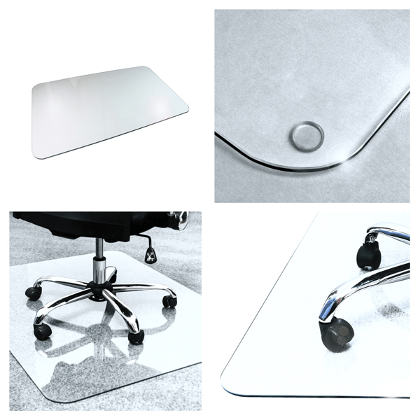 Floortex® Glaciermat® Heavy Duty Glass Chair Mat