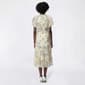 Womens Luxology Short Sleeve Split Neck Floral Tiered Midi Dress - image 2