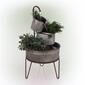 Alpine 3-Tier Stacked Rustic Metal Tub Planter Fountain - image 2