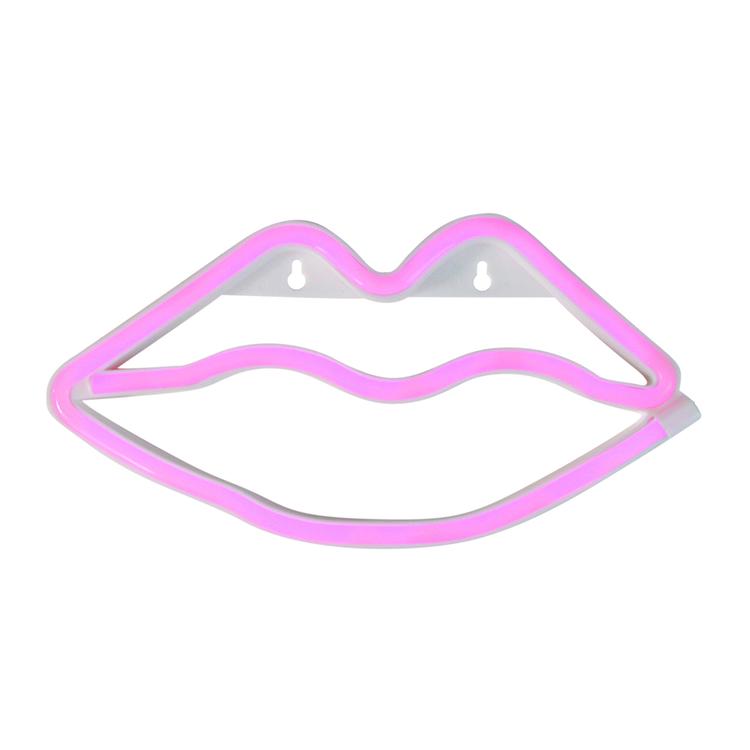 Northlight Seasonal Pink LED Valentine's Day Lip Wall Sign