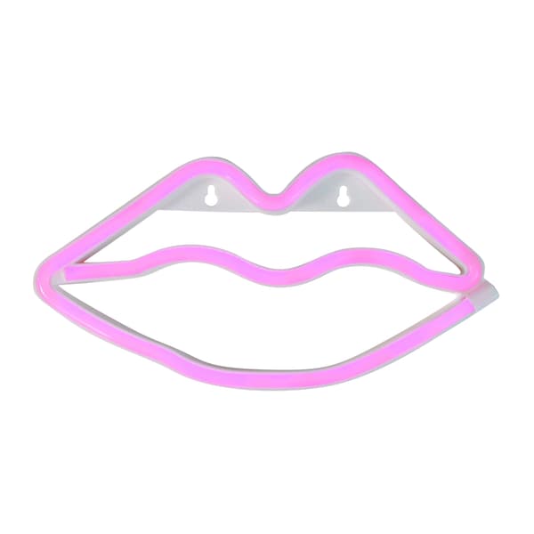 Northlight Seasonal Pink LED Valentine&#39;s Day Lip Wall Sign - image 