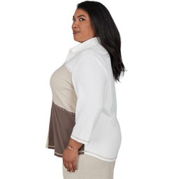 Plus Size Alfred Dunner Luxe Be A Lady Color Block Sweatshirt