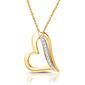 Nova Star&#174; 1/10cttw. Lab Grown Diamond Sideways Heart Pendant - image 2
