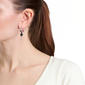 Athra Fine Silver Plated Crystal Christmas Dog Drop Earrings - image 3