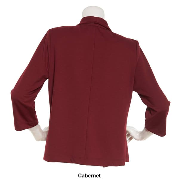 Womens NY Collection Solid 3/4 Sleeve Pointe Blazer