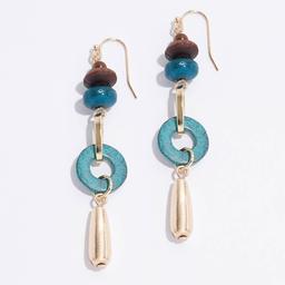 Ashley Cooper(tm) Gold-Tone Patina Ring  Beaded Earrings