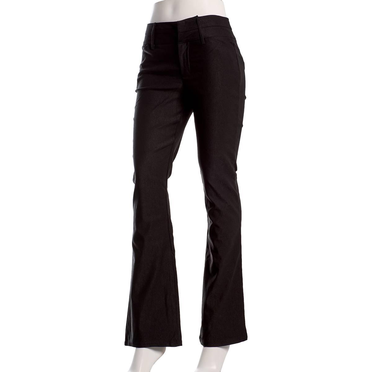 Juniors Zoe & Phoebe Millennium Cat Eye Pocket Flare Pants