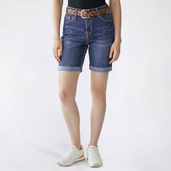 Juniors YMI(R) Belted Long Shorts - image 