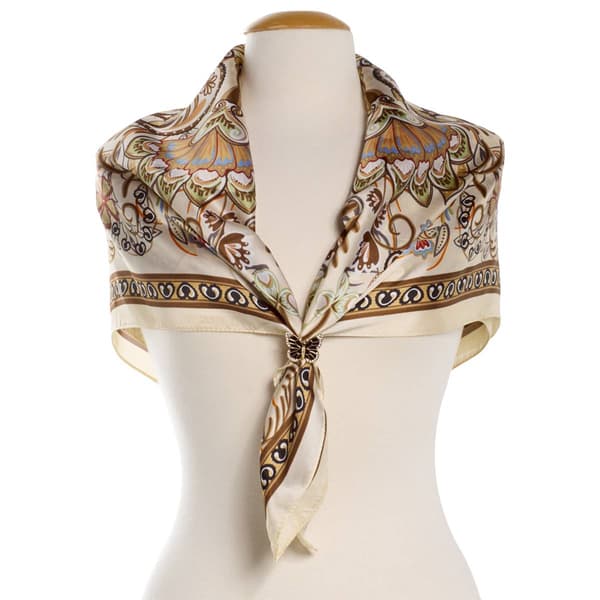 Womens Jessica McClintock Medallion Square Scarf