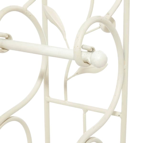 9th & Pike&#174; Cream Iron Traditional Toilet Paper Towel Holder