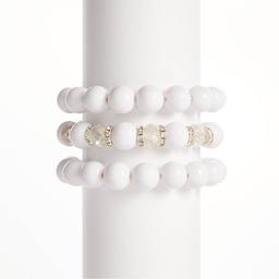 Ashley Cooper™ 3pc. Rondells & Crystal Glass Bead Bracelet Set