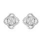 Diamond Classics&#8482; Sterling Silver Flower Diamond Cluster Earrings - image 3