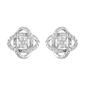 Diamond Classics&#8482; Sterling Silver Flower Diamond Cluster Earrings - image 3