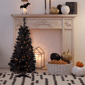 Northlight 4in. Pre-Lit Slim Artificial Tinsel Halloween Tree - image 1