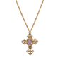 Symbols of Faith 14kt. Gold Dipped Purple Crystal Cross Necklace - image 1
