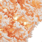 Northlight 24in. Pre-Lit Flocked Orange Pine Christmas Wreath - image 4