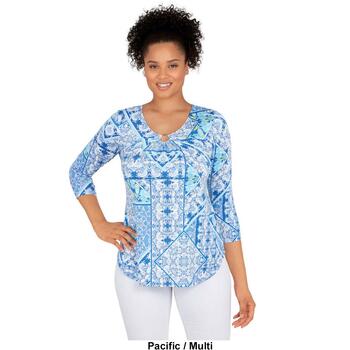 Womens Ruby Rd. Must Haves II Patchwork Puff Top - Boscov's