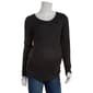 Womens Maternity Due Time Long Sleeve Cinch Shirt - image 1