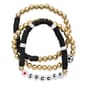 3pc. Love Soccer Beaded Stretch Bracelets - image 1