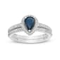 10kt. White Gold Pear Sapphire Ring - image 1