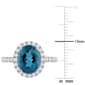 Gemstones Classics&#8482; 10kt. White Gold Oval Blue Topaz Halo Ring - image 5