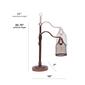 Lalia Home Studio Loft Vintage Arch Table Lamp w/Iron Mesh Shade - image 6