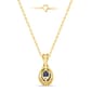 Gemstone Classics™ Created Sapphire Lab Grown Diamond Pendant - image 2