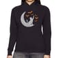 Plus Size LA Pop Art Lunar Bats Word Art Hooded Sweatshirt - image 1