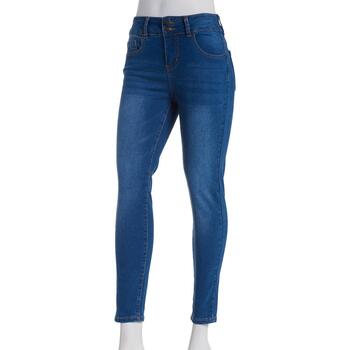Petite Bleu Denim 2 Button Waist Jeans - Boscov's