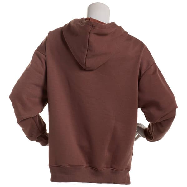 Juniors Green Goddess Fleece Boyfriend Zip Up Hoodie