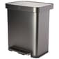 Home Zone Living 13 Gallon Stainless Steel Step On Trash Can - image 1