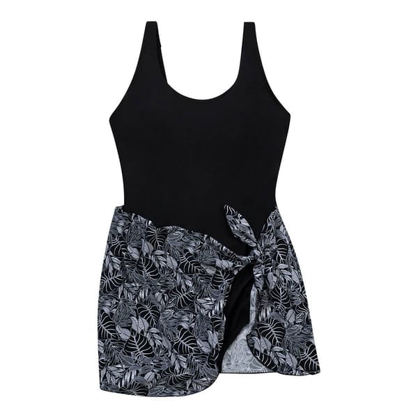 Womens Dolfin® Aquashape Botanical Scoop Neck Swimdress