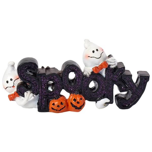 Ghosts & Jack O' Lantern Resin Spooky Sign - image 