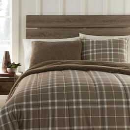Micro Flannel&#174; Reverse to Sherpa Plaid Comforter Set