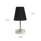 Simple Designs Sand Nickel Mini Basic Table Lamp w/Fabric Shade - image 3