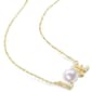 Sophia B 10kt. Gold Freshwater Cultured Pearl Love Pendant - image 3