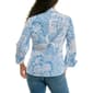 Womens Zac & Rachel 3/4 Sleeve Floral Casual Button Down - image 2