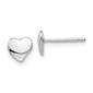 Gold Classics&#40;tm&#41; 14kt. 3mm White Gold Heart Stud Earrings - image 1