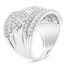 Haus of Brilliance Sterling Silver 2ctw. Diamond Statement Ring