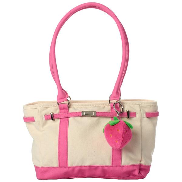 Madden Girl Canvas Midi Tote With Keychain - image 