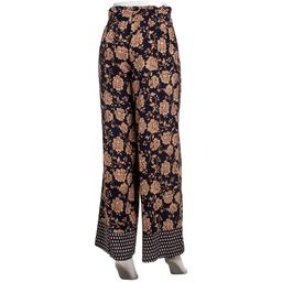 Womens Nautica Floral Diamond Challis Self Belt Pants