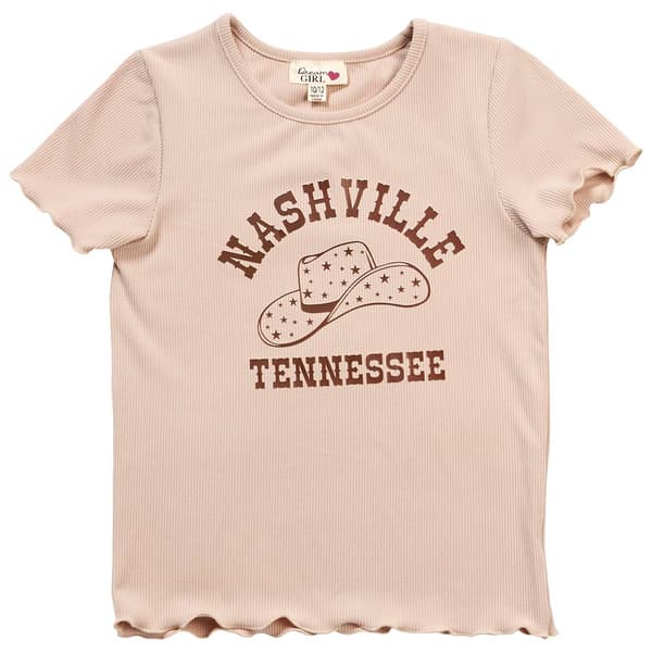 Girls (7-16) Dream Girl Short Sleeve Lettuce Edge Nashville Tee