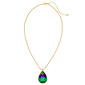 Ashley Cooper(tm) Multi-Green Faceted Teardrop Pendant Necklace - image 1