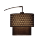 HomeRoots 71in. Brown & Black Arched Floor Lamp With Drum Shade - image 2