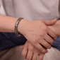 Mens Lynx Stwo-tone Stainless Steel Railroad Bracelet - image 2