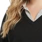 Plus Size NY Collection Long Sleeve Dot Two In One Sweater - image 4