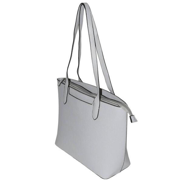 NICCI Solid Tote Bag with Zipper and Slit Pockets